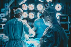 Students learn surgery in a VR setting photo