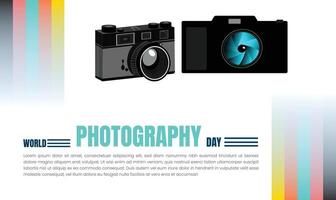 world photography day, poster and banner design for world photography day vector