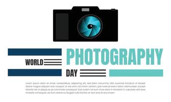 world photography day, poster and banner design for world photography day vector