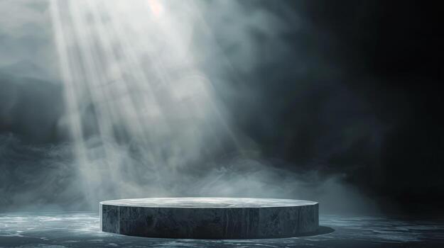 podio negro rock oscuro fumar antecedentes producto disparo. alto calidad foto