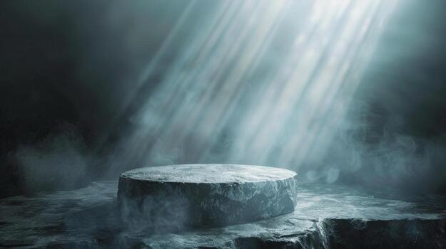 podio negro rock oscuro fumar antecedentes producto disparo. alto calidad foto