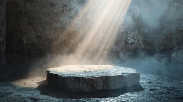 podio negro rock oscuro fumar antecedentes producto disparo. alto calidad foto