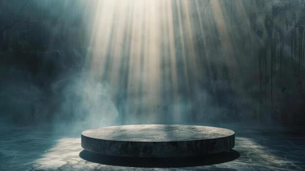 podio negro rock oscuro fumar antecedentes producto disparo. alto calidad foto