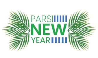 Happy Parsi New Year Illustration Background. Navroz Mubarak Greeting Card Design. vector