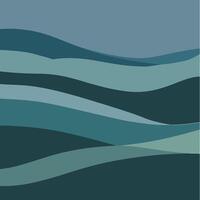 Abstract minimalist landscape linart background vector