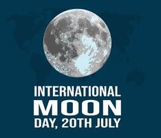 International Moon Day on 20th July in its resolution on International cooperation in the peaceful uses of outer space in 2021. vector