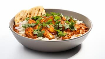 Chicken Tikka Masala on a white background photo
