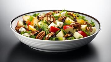 Salad Photography on a white background photo