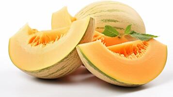 Cantaloupe Fresh on a white background photo