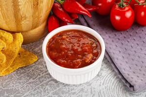 Spicy mexican sauce Salsa dip photo