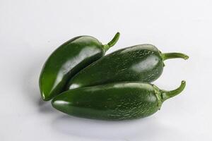 Raw green Mexican jalapeno pepper photo
