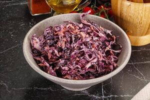 Coleslaw salad with cabbage and carrot photo