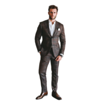 Young Aspirant Ready for Interview in Neat Suit isolated on transparent background png