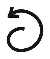 Arrow in a circle to the right, white background vector