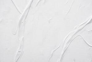 Crumpled White Paper Poster Texture Background photo
