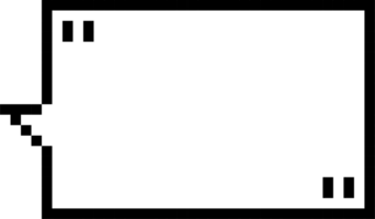 8bit retro game pixel speech bubble balloon with quotation marks, icon sticker memo keyword planner text box banner png
