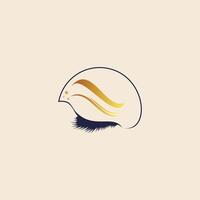 Lashes logo design with modern creative and unique concept vector