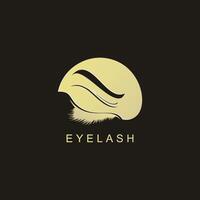 Eyelashes logo icon with unique element concept premium vector