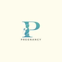 Pregnant mother logo for clinic care business vector