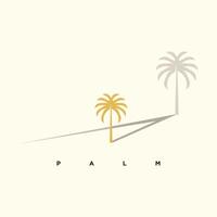Gradient palm logo template design vector