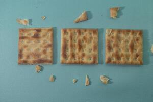 row of dry biscuits photo