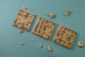 row of dry biscuits photo