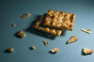 Biscuit with flacks in the dark scene photo