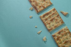 row of dry biscuits photo