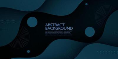 Dark blue geometric business banner design. creative banner design with wave shapes and lines for template. Simple horizontal banner. Eps10 vector