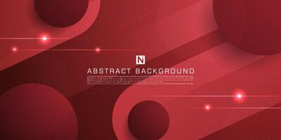 Abstract dark red dynamic gradient background with 3d look and simple circle pattern. Rectangle round element. Cool design and luxury. Eps10 vector