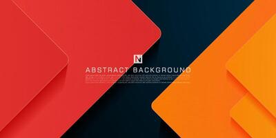 Abstract geometric dark blue and orange triangle theme overlap background for graphic design. Eps10 vector