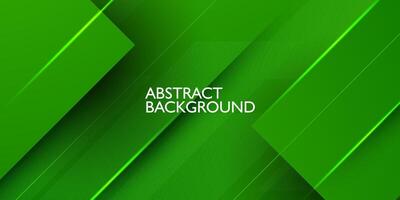 Abstract green futuristic background. Overlap shapes with overlay line and lights. Dark green background with trendy pattern design. Eps10 vector