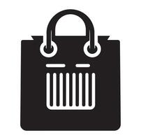 Shopping bag silhouette vector