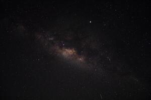 The night sky in the dark night with noise and grain. photo
