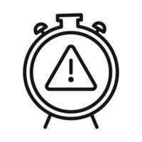 Alarm Exclamation Icon for Urgent Notifications vector