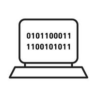 Binary Code Icon Ideal for Programming and Computer Science Illustrations vector