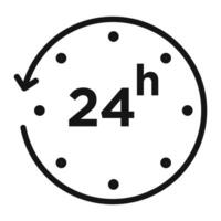 24 by 7 Service Icon Perfect for Continuous Support and Assistance vector