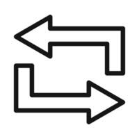Dual Arrows Synchronize Icon for Seamless Data Sync vector
