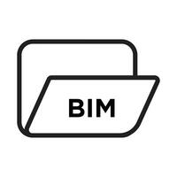 Building Information Modeling Icon Perfect for BIM and Architectural Design vector