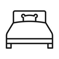 Bed Icon Perfect for Rest and Relaxation Themes vector