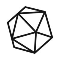 Dice D20 Icon Pack Gaming Dice Illustrations for Board Games and RPGs vector
