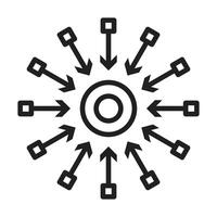 Centralized Database Icon Perfect for IT and Network Solutions vector