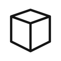 3D Cube Icon Perfect for Geometric Design and Modeling vector