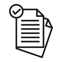 Document Approval Check Icon Ideal for Legal and Administrative Tasks vector
