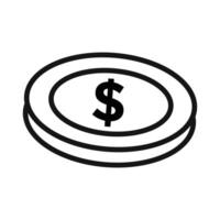 Coin Icon for Investment Platforms and Digital Wallets vector