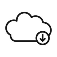 Cloud Download Icon Ideal for Online Backup Solutions vector