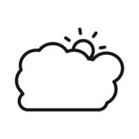 Sun and Cloud Weather Icon Perfect for Forecast Apps vector