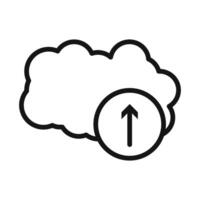 Cloud Upload Arrow Icon Ideal for Data Storage vector