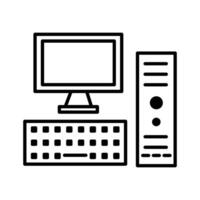 Tech Computer Icon Perfect for IT and Digital Solutions vector
