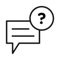 Question Comment Icon Ideal for Inquiries and FAQs vector
